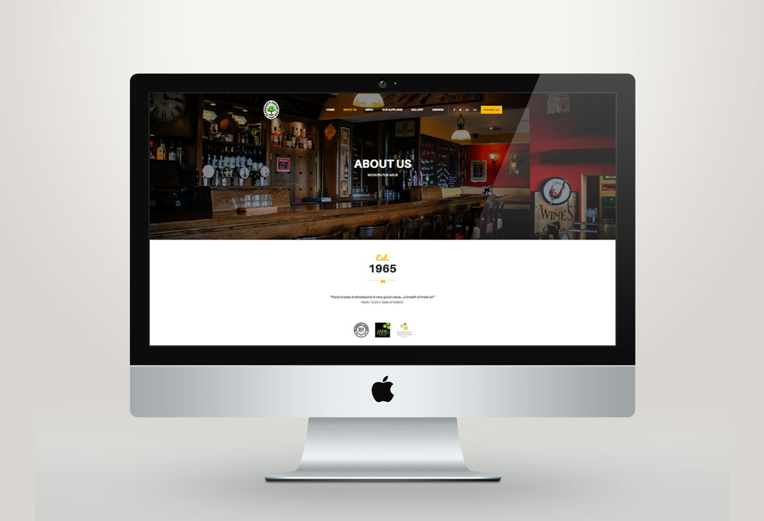 About us page of Flanagans Gastro Pub